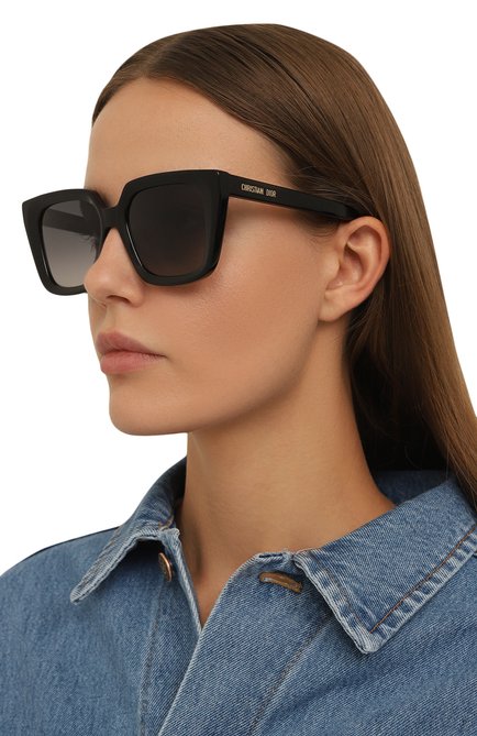 Женские солнцезащитные очки DIOR EYEWEAR черного цвета, арт. DI0RMIDNIGHT S1I 10A1 | Фото 2 (Тип очков: С/з; Материал: Пластик; Оптика Гендер: оптика-женское; Очки форма: Квадратные)