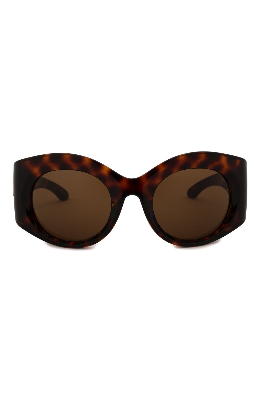 Женские солнцезащитные очки BALENCIAGA темно-коричневого цвета, арт. 675914/T0007 | Фото 3 (Очки форма: Креативные)