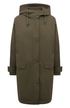 Женская хлопковая куртка YS ARMY PARIS хаки цвета, арт. 23EFM01091S05W | Фото 1 (Кросс-КТ: Куртка; Рукава: Длинные; Длина (верхняя одежда): До середины бедра; Материал сплава: Проставлено; Материал внешний: Хлопок; Стили: Спорт-шик; Материал подклада: Синтетический материал; Драгоценные камни: Проставлено)