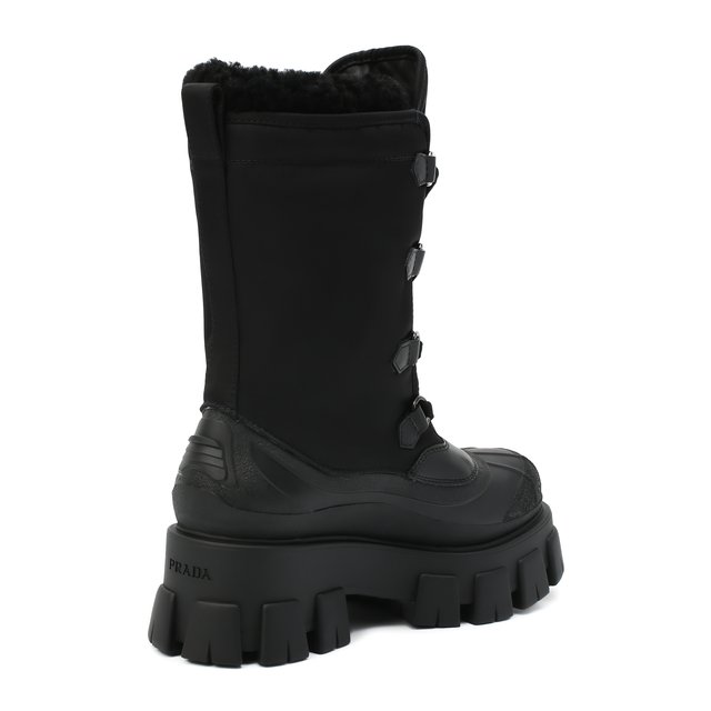 фото Комбинированные сапоги monolith prada