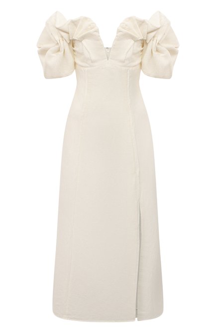 Женское платье изо льна и шерсти CULT GAIA белого цвета по цене 88450 руб., арт. DR2003FL | Фото 1