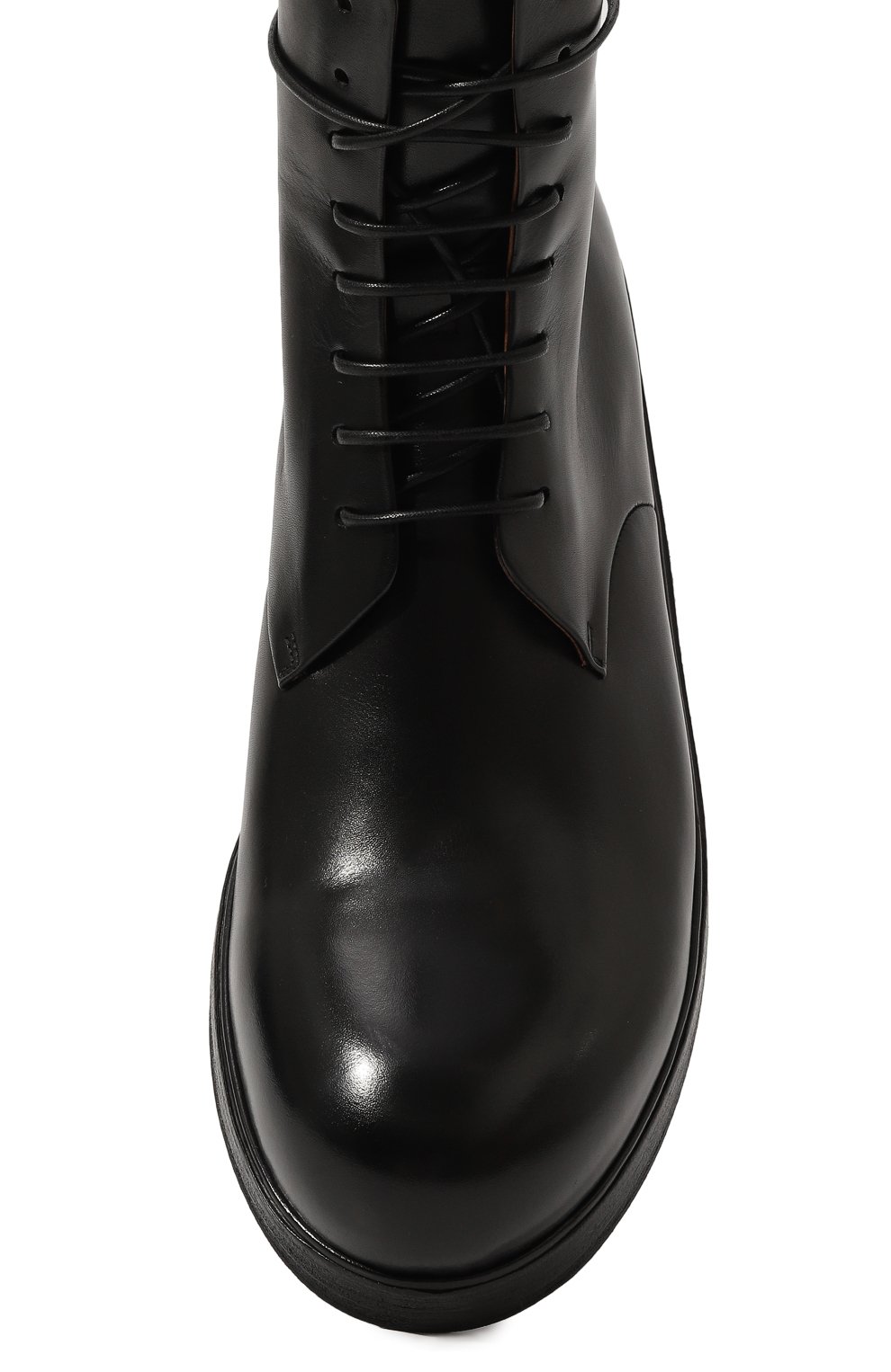 Мужские кожаные ботинки MARSELL черного цвета, арт. MM1178/118 | Фото 6 (Мужское Кросс-КТ: Ботинки-обувь, Байкеры-обувь; Материал внутренний: Натуральная кожа; Материал сплава: Проставлено; Материал утеплителя: Без утеплителя; Подошва: Плоская; Драгоценные камни: Проставлено)