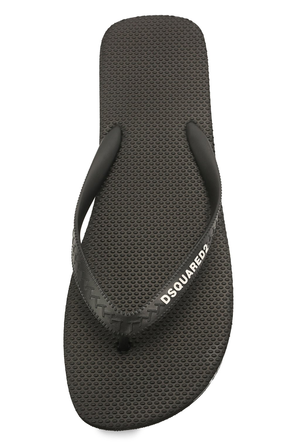 Мужские резиновые шлепанцы  DSQUARED2 черного цвета, арт. FFM0001 29003990 | Фото 5 (Материал внешний: Резина)
