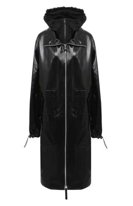 Женское кожаное пальто BOTTEGA VENETA черного цвета по цене 742000 руб., арт. 633444/VKLC0 | Фото 1