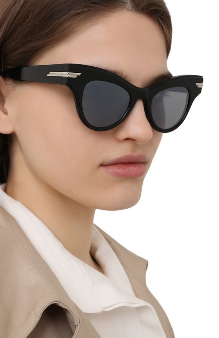 Женские солнцезащитные очки BOTTEGA VENETA черного цвета, арт. BV1004S | Фото 2 (Тип очков: С/з; Региональные ограничения белый список (Axapta Mercury): RU; Очки форма: Бабочка)