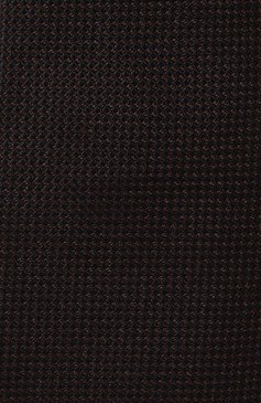 Мужской шелковый галстук VAN LAACK темно-коричневого цвета, арт. LER0Y/K04325 | Фото 4 (Материал: Текстиль, Шелк; Принт: Без принта; Материал сплава: Проставлено; Нос: Не проставлено)