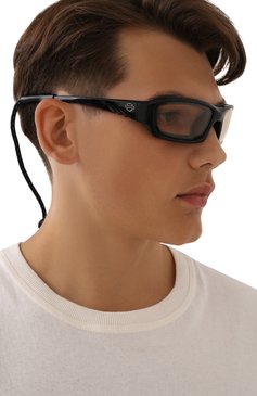 Мужские солнцезащитные очки HARLEY-DAVIDSON черного цвета, арт. HDGEM08 | Фото 6 (Кросс-КТ: С/з-мужское; Материал: Пластик; Тип очков: С/з; Очки форма: Узкие; Оптика Гендер: оптика-мужское)