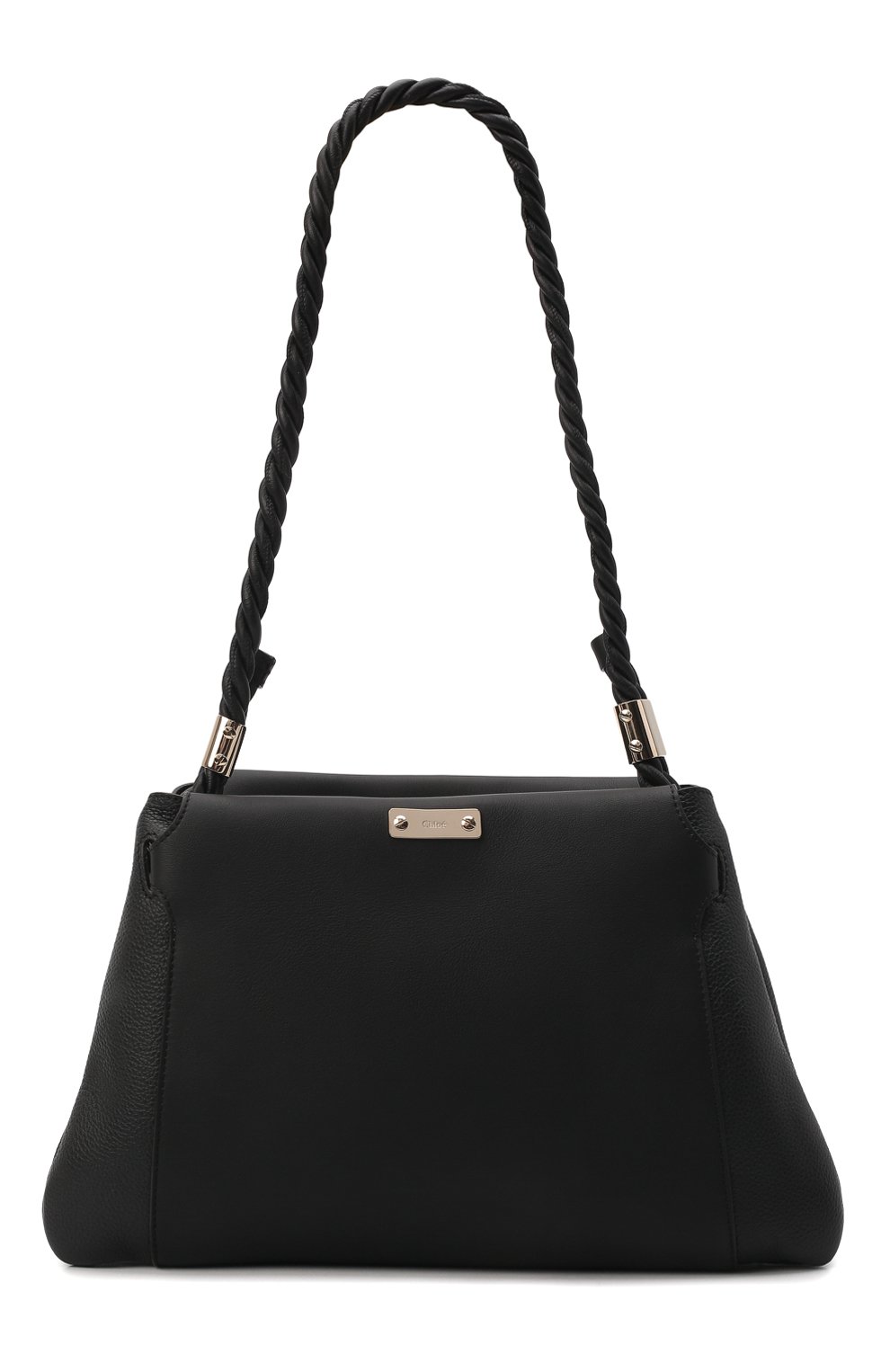 Женская сумка key medium CHLOÉ черного цвета, арт. CHC22SS485G10 | Фото 1 (Сумки-технические: Сумки че�рез плечо; Размер: medium; Материал: Натуральная кожа)
