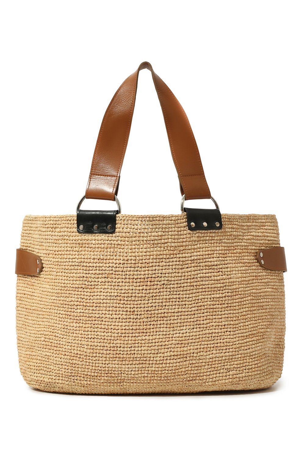 Женский сумка-шопер ISABEL MARANT бежевого цвета, арт. PP0396-22P021M/BAHIBA | Фото 6 (Сумки-технические: Сумки-шопперы; Материал: Растительное волокно; Размер: large)