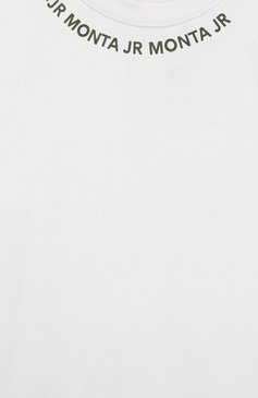 Детская хлопковая футболка MONTA JR белого цвета, арт. TARAZ | Фото 3 (Рукава: Короткие; Материал внешний: Хлопок; Мальчики Кросс-КТ: Футболка-одежда; Ростовка одежда: 6 лет | 116 см)