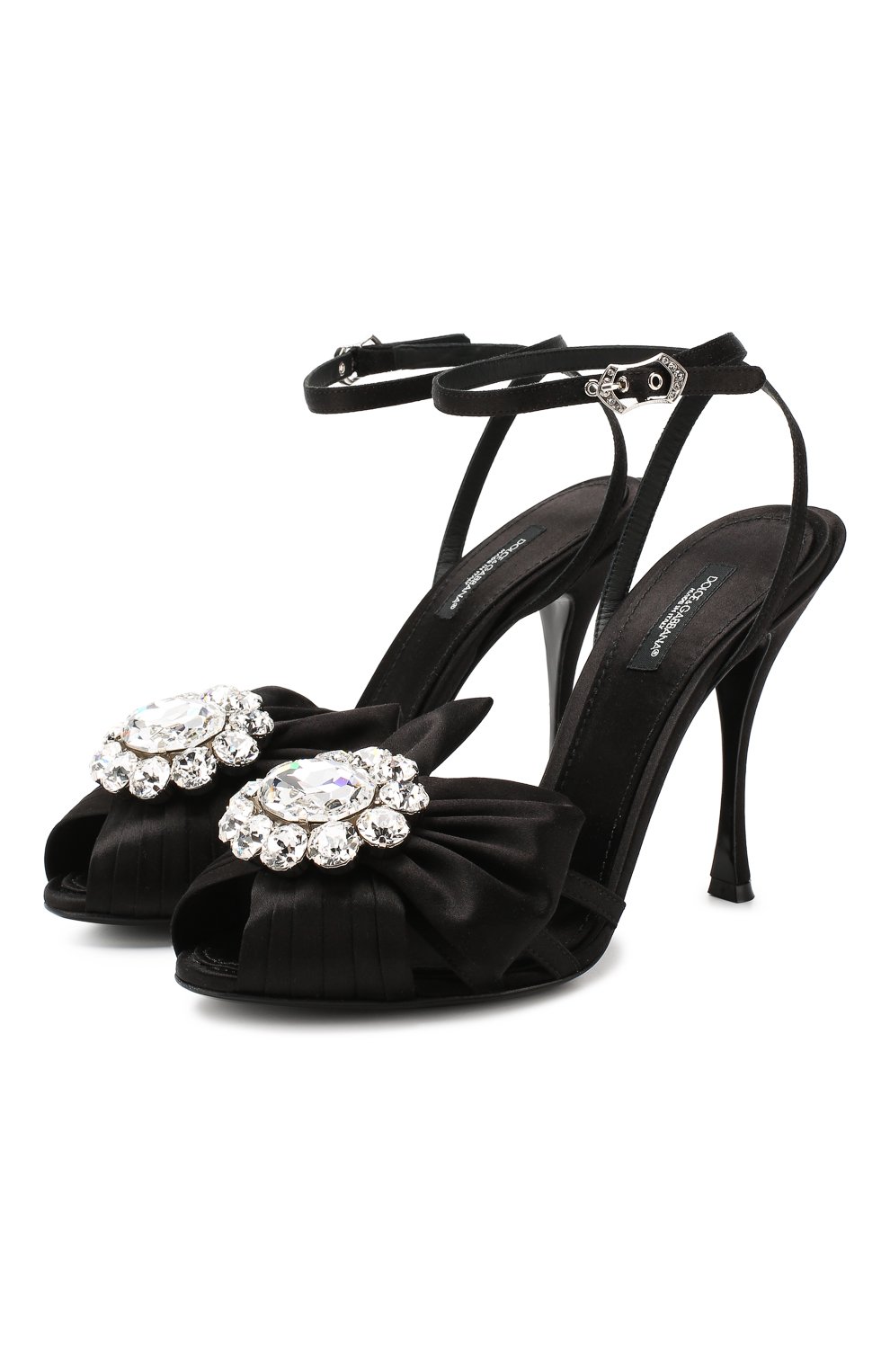 Женские черные текстильные босоножки bette DOLCE & GABBANA купить в ...