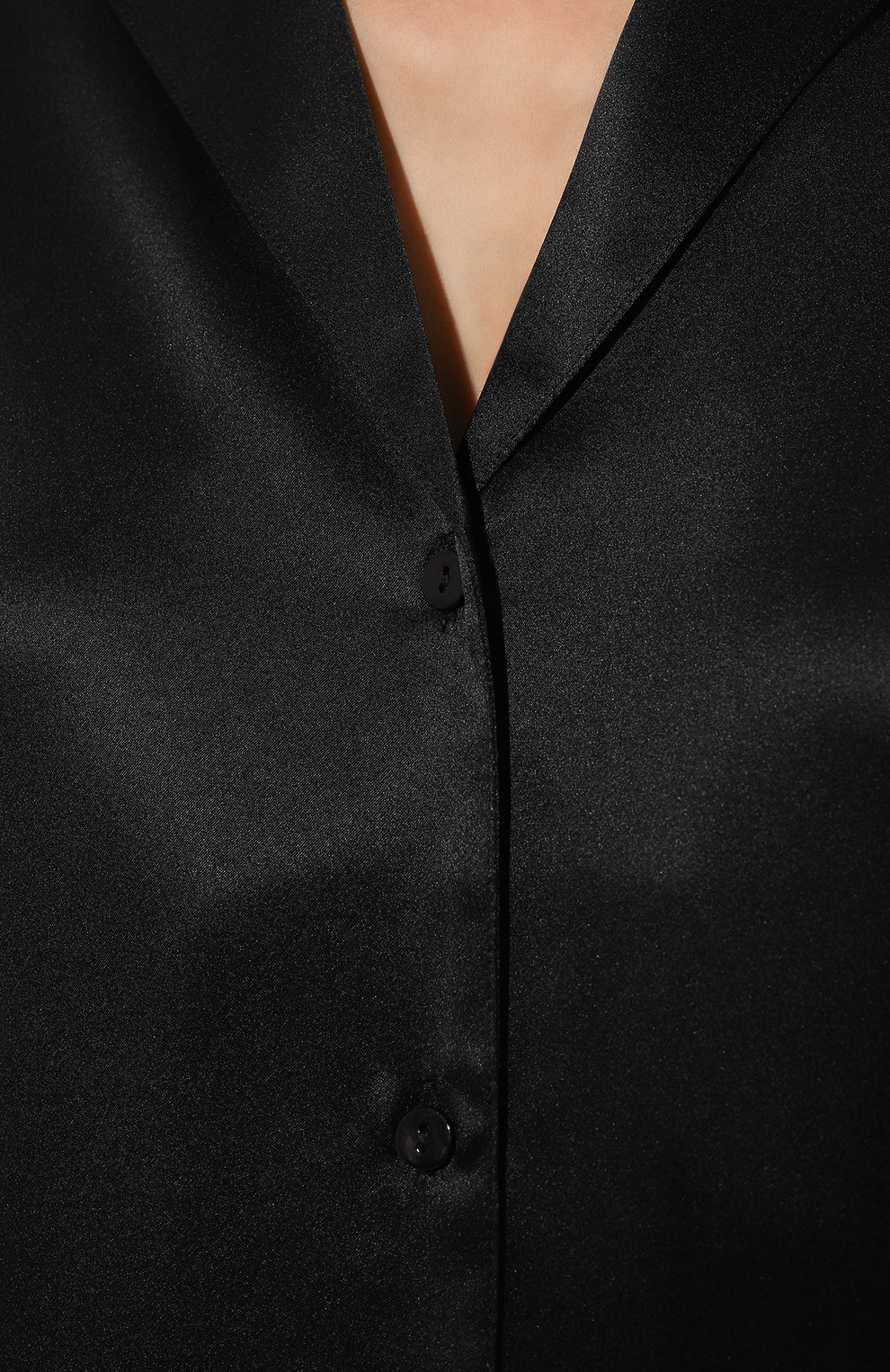 Женская шелковая рубашка AUBADE черного цвета, арт. QS44 | Фото 5 (Материал внешний: Шелк; Материал сплава: Проставлено; Нос: Не проставлено; Женское Кросс-КТ: Блуза-белье)