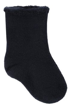 Детские шерстяные носки WOOL&COTTON темно-синего цвета, арт. NPML | Фото 1 (Материал: Текстиль, Шерсть)