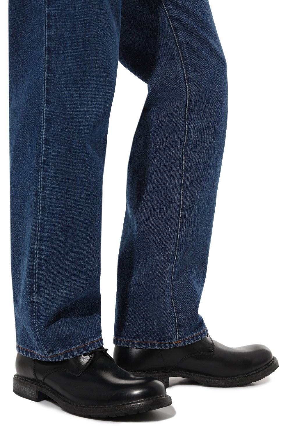 Мужские кожаные ботинки MOMA черного цвета, арт. 51301B-CERA | Фото 3 (Материал внутренний: Натуральная кожа; Мужское Кросс-КТ: Байкеры-обувь; Материал сплава: Проставлено; Материал утеплителя: Без утеплителя; Подошва: Плоская; Драгоценные камни: Проставлено)