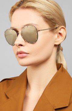 Женские солнцезащитные очки VALENTINO серого цвета, арт. 2013-30035A | Фото 2 (Региональные ограничения белый список (Axapta Mercury): RU; Тип очков: С/з)