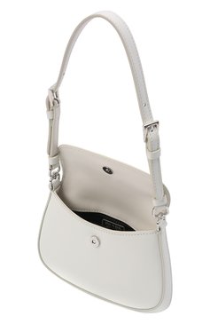Женская сумка cleo PRADA белого цвета, арт. 1BH188-ZO6-F0009-HOM | Фото 5 (Сумки-технические: Сумки через плечо; Материал: Натуральная кожа; Размер: mini; Ремень/цепочка: На ремешке)