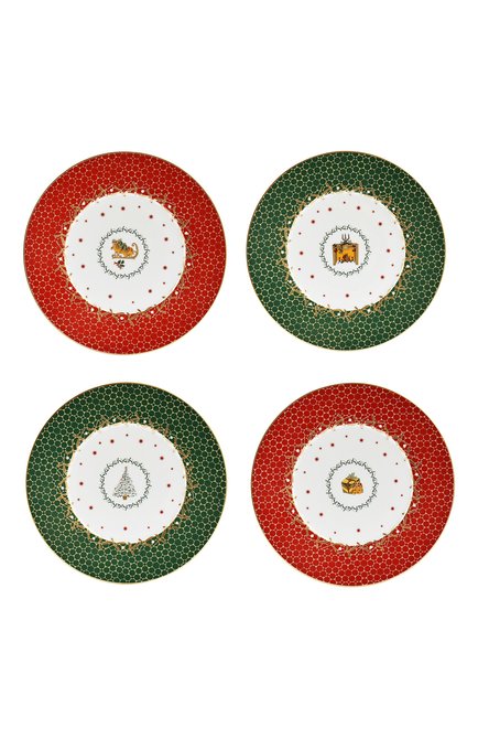 Набор noel blanc из 4-х десертных тарелок  BERNARDAUD разноцветного цвета, арт. 1916/23334 | Фото 1 (О граничения доставки: fragile-2)