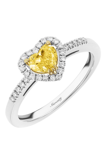 Женские кольцо MERCURY бесцветного цвета, арт. MR18749WYD | Фото 1 (Материал сплава: Белое золото, Желтое золото; Драгоценные камни: Бриллианты)