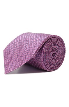 Мужской шелковый галстук ZILLI розового цвета, арт. 55006 | Фото 1 (Принт: С принтом; Материал: Текстиль, Шелк; Материал сплава: Проставлено; Нос: Не проставлено)