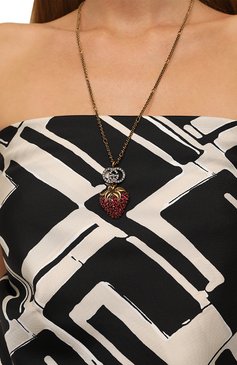 Женская подвеска на цепочке GUCCI разноцветного цвета, арт. 583587 I4769 | Фото 2 (Региональные ограничения белый список (Axapta Mercury): Не проставлено; Нос: Не проставлено; Материал: Металл)