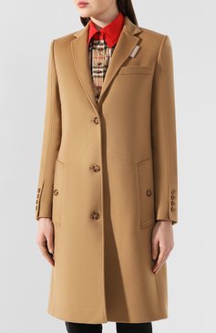 Женское бежевое кашемировое пальто bramley BURBERRY купить в интернет ...