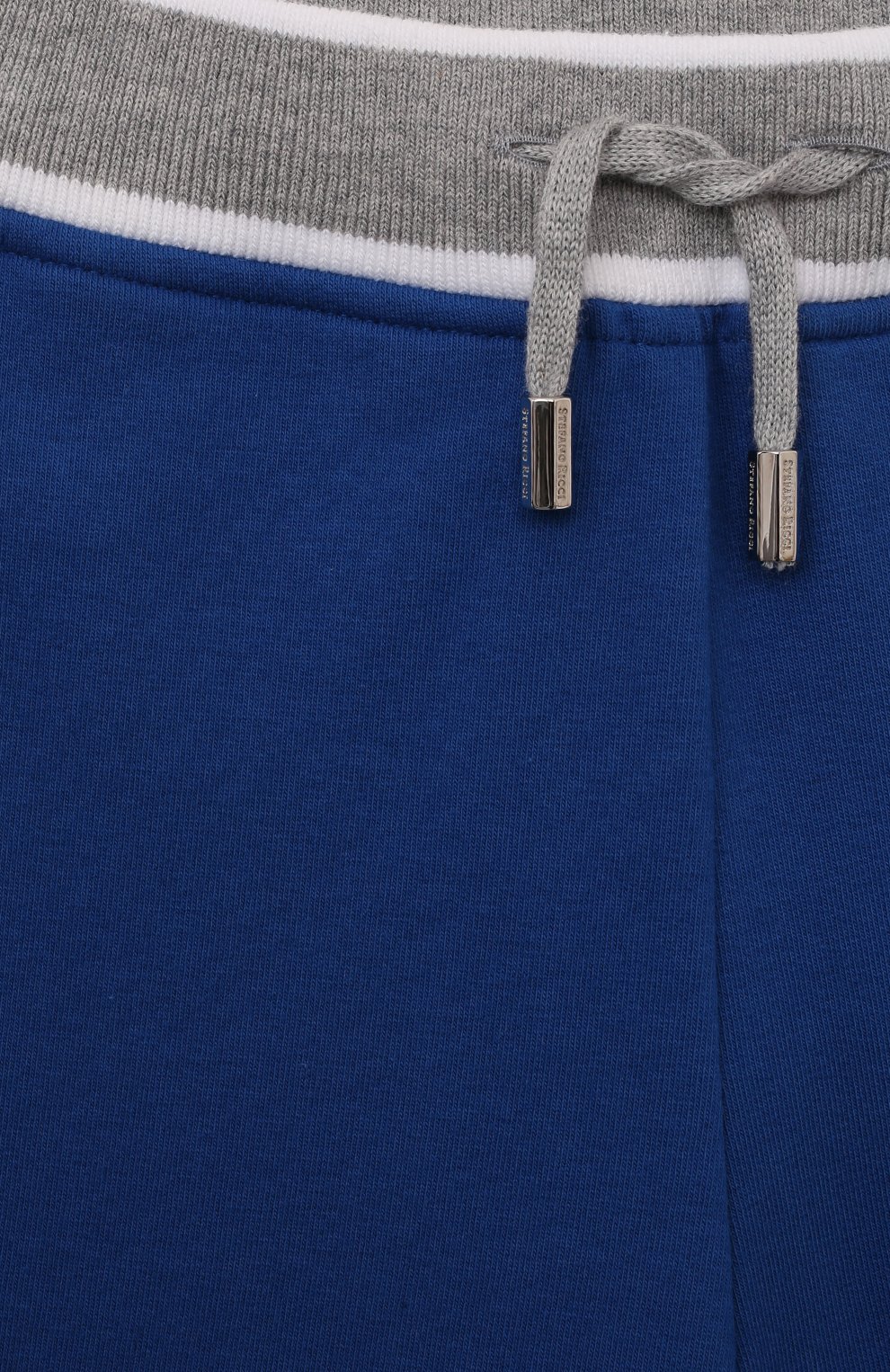 Детские хлопковые джоггеры STEFANO RICCI JUNIOR синего цвета, арт. KY11030P3P/Y23152 | Фото 3 (Материал сплава: Проставлено; Нос: Не проставлено; Материал внешний: Хлопок; Мальчики Кросс-КТ: Джоггеры-одежда)
