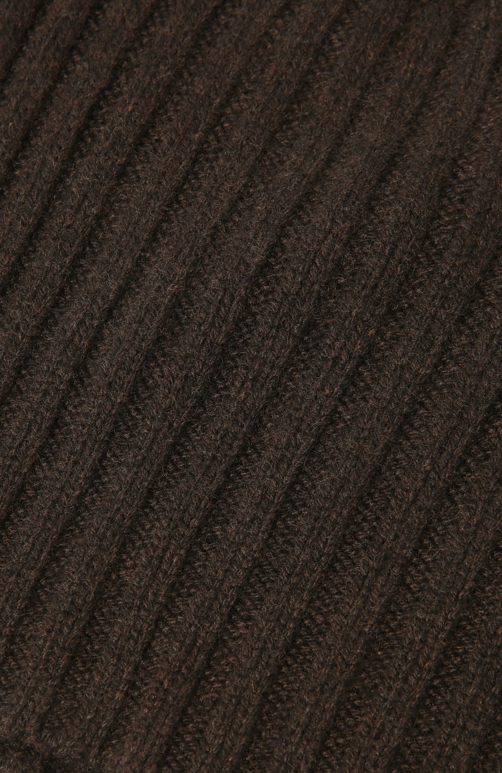 Мужская кашемировая шапка ALLUDE темно-коричневого цвета, арт. 225/60630 | Фото 3 (Материал: Текстиль, Кашемир, Шерсть; Кросс-КТ: Трикотаж; Материал сплава: Проставлено; Нос: Не проставлено)