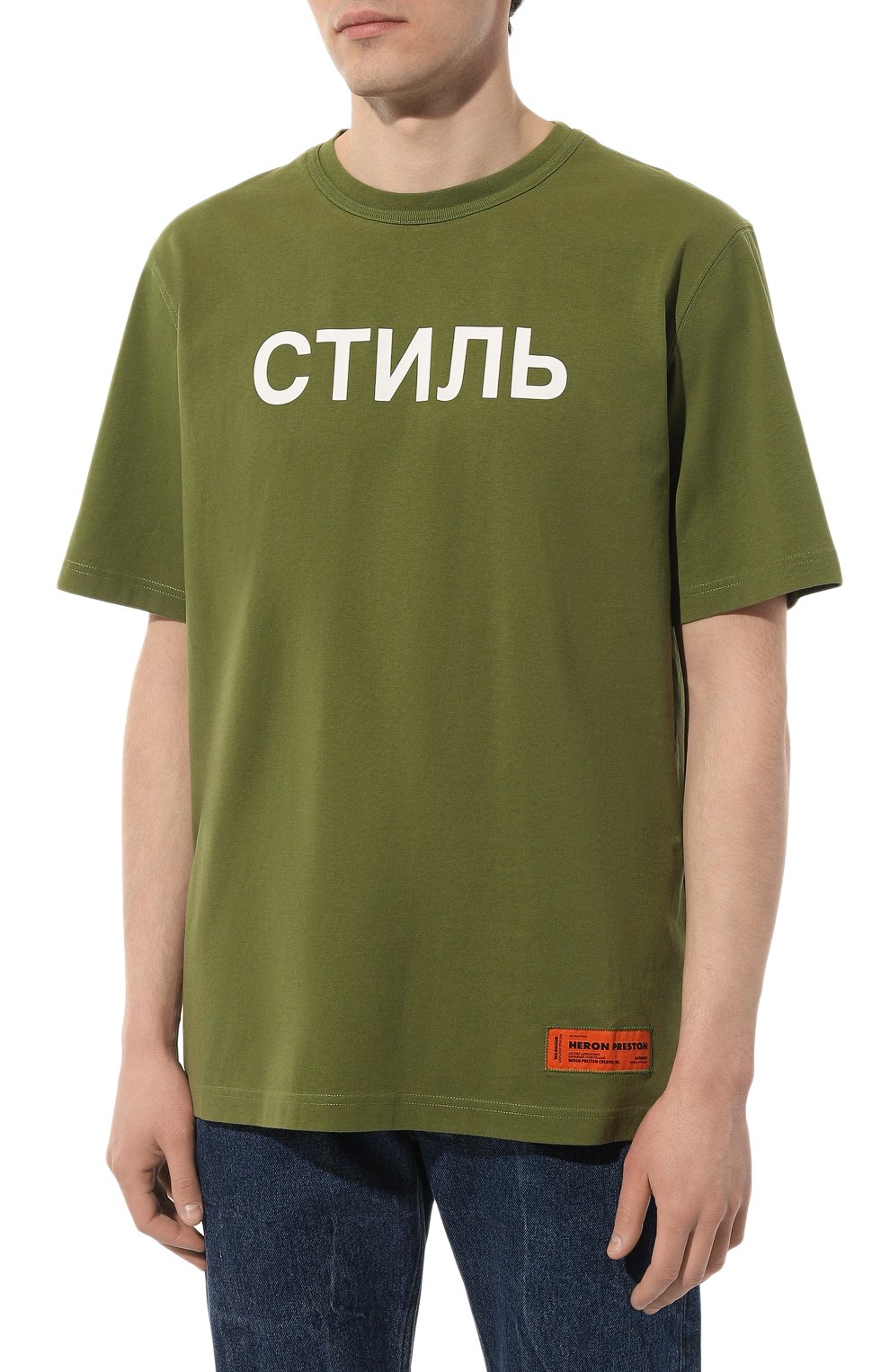 Хлопковая футболка Heron Preston  HMAA025S22JER004 Фото 3