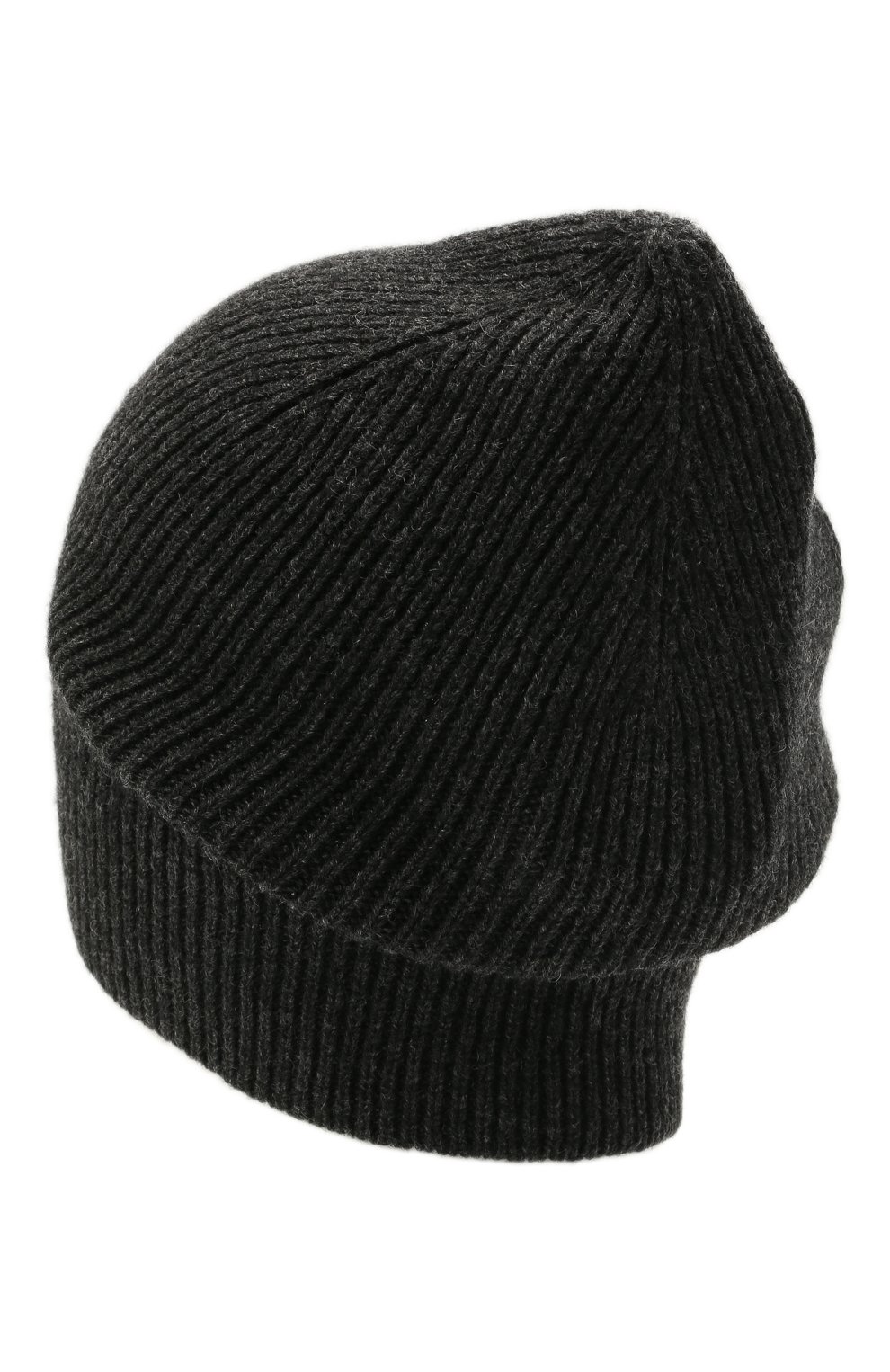 Мужская кашемировая шапка INVERNI темно-серого цвета, арт. 0122 CM | Фото 2 (Материал: Текстиль, Кашемир, Шерсть; Кросс-КТ: Трикотаж)