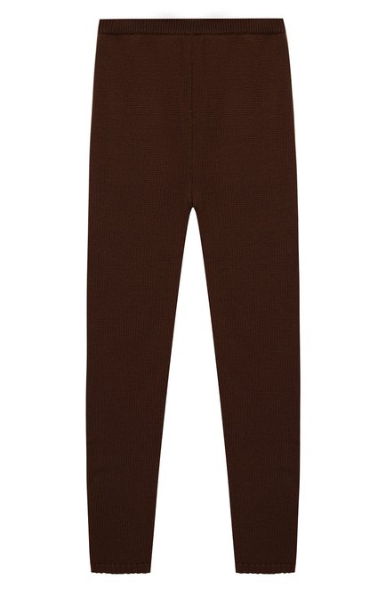 Детские шерстяные брюки CASILDA Y JIMENA коричневого цвета, арт. 755514199/6-8A | Фото 1 (Материал внешний: Шерсть; Девочки Кросс-КТ: Брюки-одежда; Статус проверки: Проверена категория)