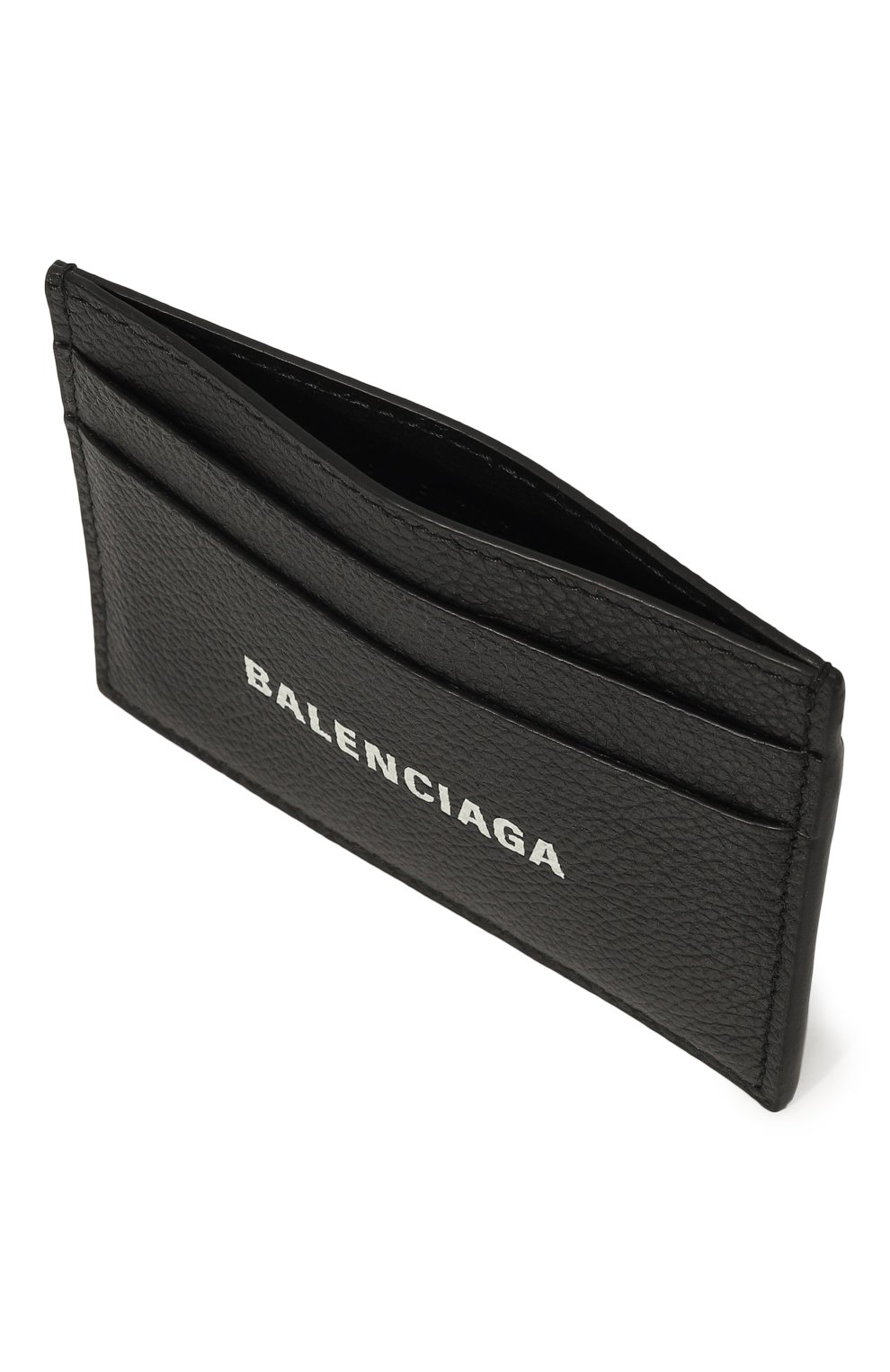 Мужской кожаный футляр для кредитных карт BALENCIAGA черного цвета, арт. 594309 1IZI3 | Фото 3 (Материал: Натуральная кожа)