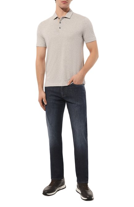 Мужские джинсы CANALI темно-синего цвета, арт. 91700/PD00250 | Фото 2 (Материал внешний: Хлопок, Деним; Кросс-КТ: Деним; Силуэт М (брюки): Прямые)