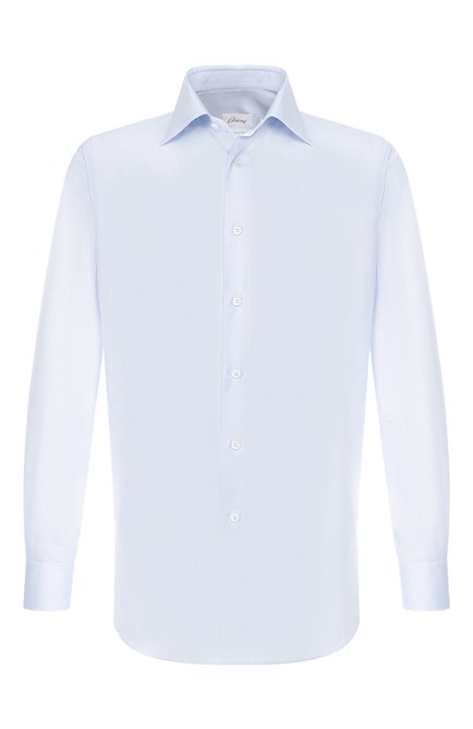 Мужская хлопковая сорочка BRIONI светло-голубого цвета по цене 79950 руб., арт. RCLU1S/0804G | Фото 1