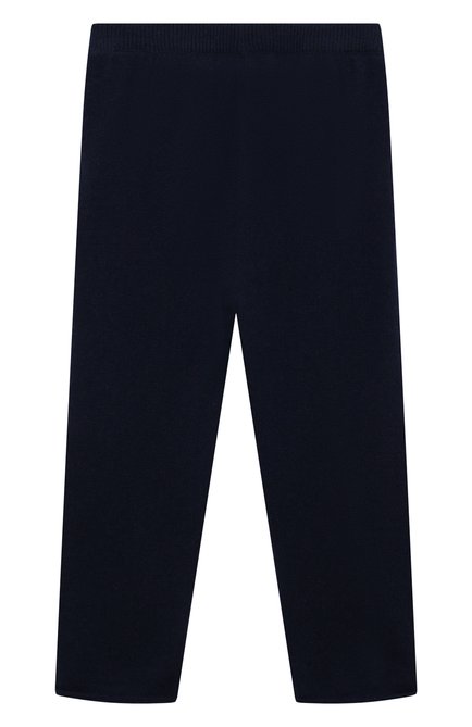 Детские кашемировые брюки OSCAR ET VALENTINE темно-синего цвета, арт. W23PAN01M | Фото 2 (Материал сплава: Проставлено; Материал внешний: Кашемир, Шерсть; Нос: Не проставлено)