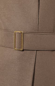 Женское шерстяное пальто HARRIS WHARF LONDON бежевого цвета, арт. A1238MLX | Фото 5 (Материал внешний: Шерсть; Рукава: Длинные; Длина (верхняя одежда): До середины бедра; 1-2-бортные: Однобортные; Стили: Кэжуэл)