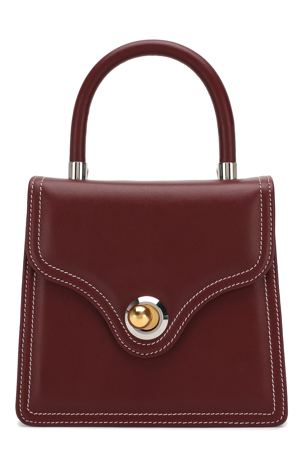 Женская сумка lady RATIO ET MOTUS бордового цвета, арт. REM19FWLB0X-S/G | Фото 1 (Сумки-технические: Сумки top-handle; Материал: Натуральная кожа; Размер: mini)