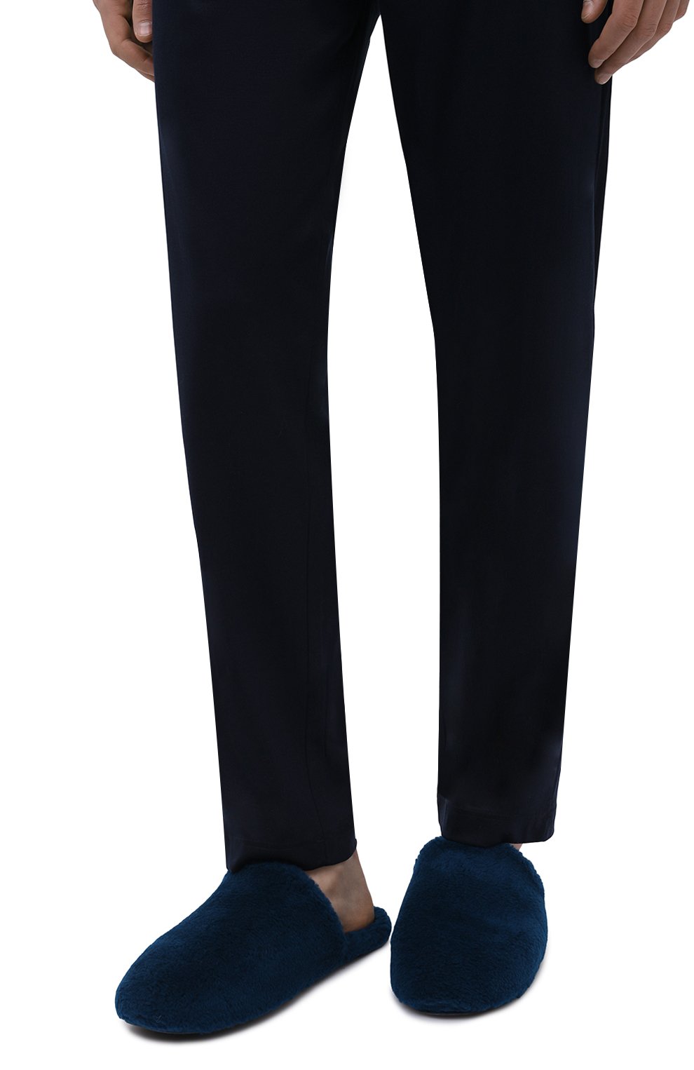 Мужского текстильные домашние туфли LORO PIANA синего цвета, арт. FAL9652 | Фото 3 (Материал внешний: Текстиль; Материал внутренний: Текстиль)