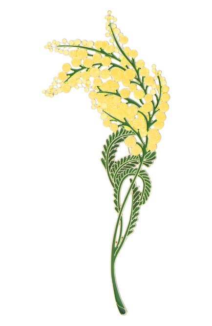 Женская брошь мимоза РУССКИЕ САМОЦВЕТЫ желтого цвета по цене 26900 руб., арт. 41473 | Фото 1