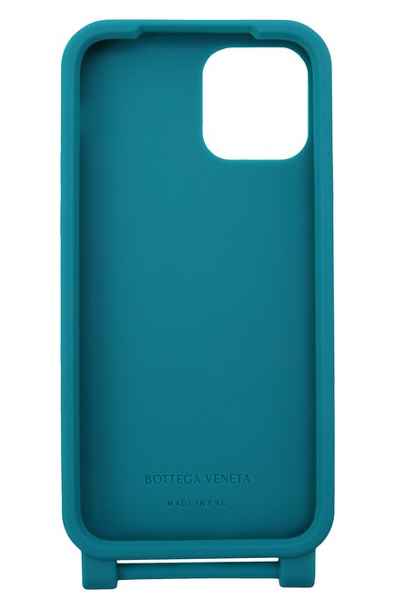 Чехол для iphone 12/12 pro BOTTEGA VENETA бирюзового цвета, арт. 680029/V0EY0 | Фото 2 (Материал: Пластик)