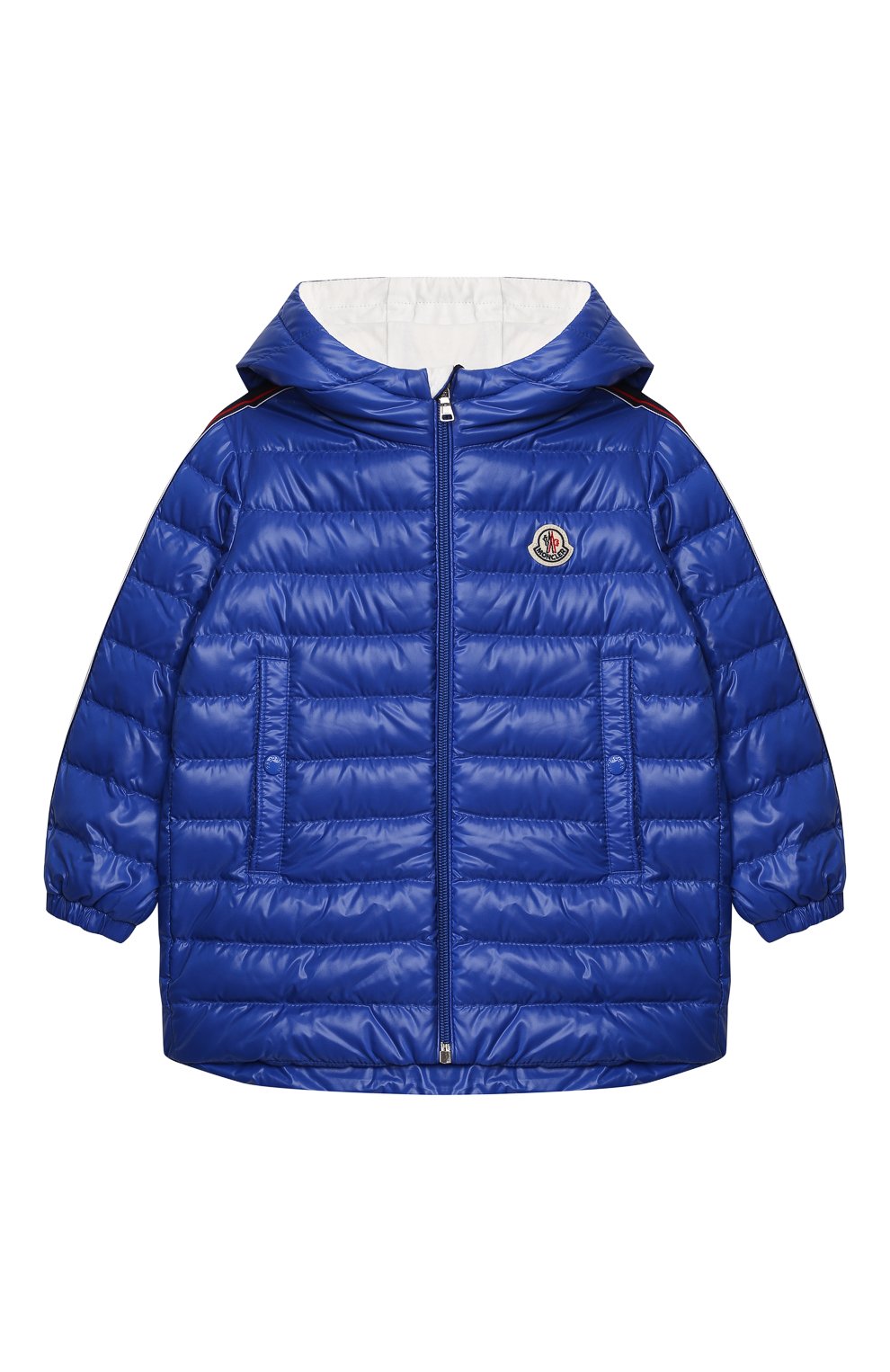 Детского пуховая куртка MONCLER синего цвета, арт. H1-951-1C000-01-68950 | Фото 1 (Кросс-КТ НВ: Куртки)