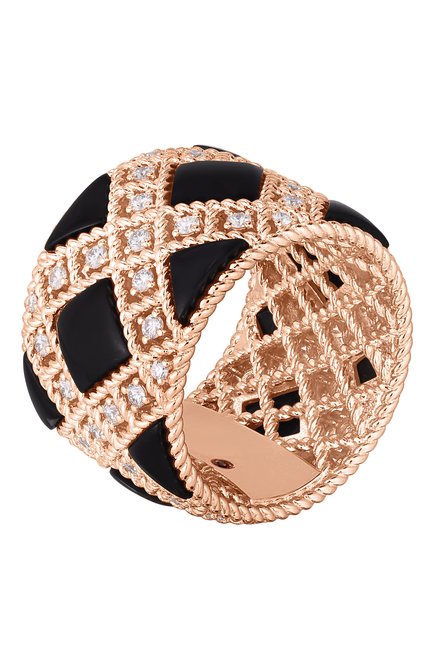 Женские кольцо ROBERTO COIN бесцветного цвета, арт. ADV888RI2008 | Фото 1 (Материал сплава: Розовое золото; Драгоценные камни: Бриллианты)