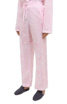 Женская хлопковая пижама DEREK ROSE светло-розового цвета, арт. 2029-LEDB042 | Фото 4 (Рукава: Длинные; Длина Ж (юбки, платья, шорты): Мини; Длина (брюки, джинсы): Стандартные; Длина (для топов): Стандартные; Материал внешний: Хлопок)