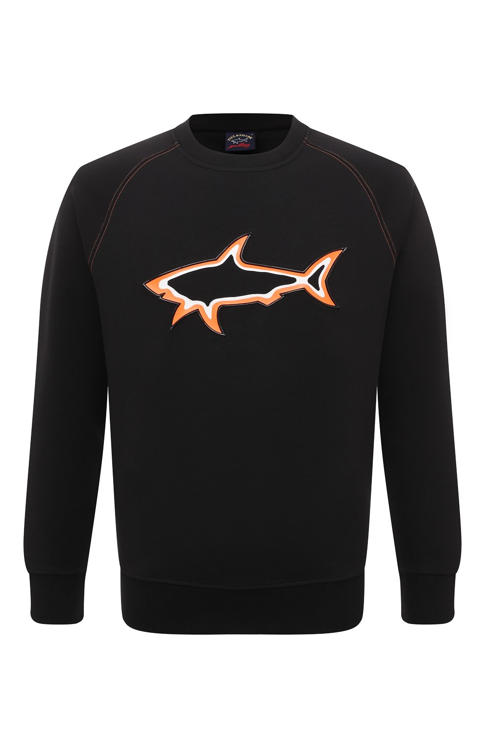 Хлопковый свитшот Paul&Shark 13311933, цвет чёрный, размер 50
