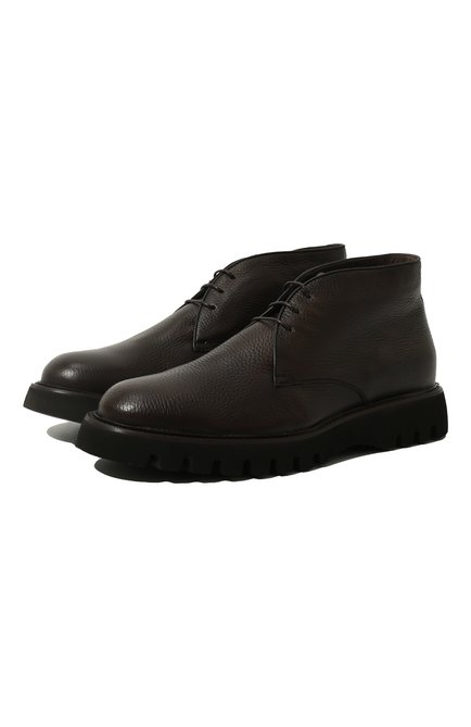 Мужские кожаные ботинки BARRETT темно-коричневого цвета по цене 69950 руб., арт. BASTIA-024.6/CERV0 ASP0RTABILE | Фото 1