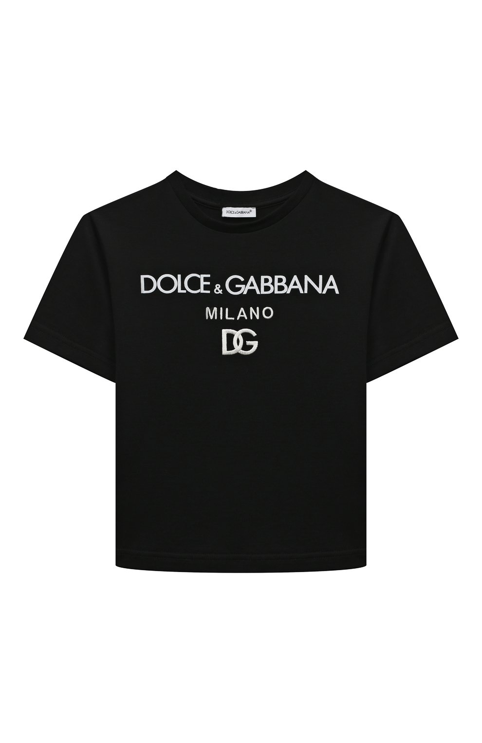 Хлопковая футболка DOLCE & GABBANA детская черного цвета — купить в  интернет-магазине ЦУМ, арт. L4JTEY/G7E5G/2-6