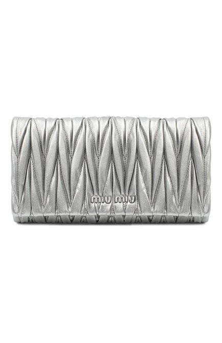 Женская сумка MIU MIU серебряного цвета по цене 170000 руб., арт. 5BH080-N88-F0135-COM | Фото 1