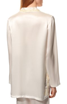 Женская шелковая пижама LA PERLA белого цвета, арт. 0051240 | Фото 4 (Материал внешний: Шелк)
