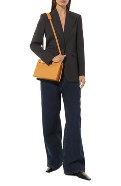 Женская сумка out of office small BORBONESE оранжевого цвета, арт. 924647 | Фото 7 (Сумки-технические: Сумки через плечо; Материал: Натуральная кожа)