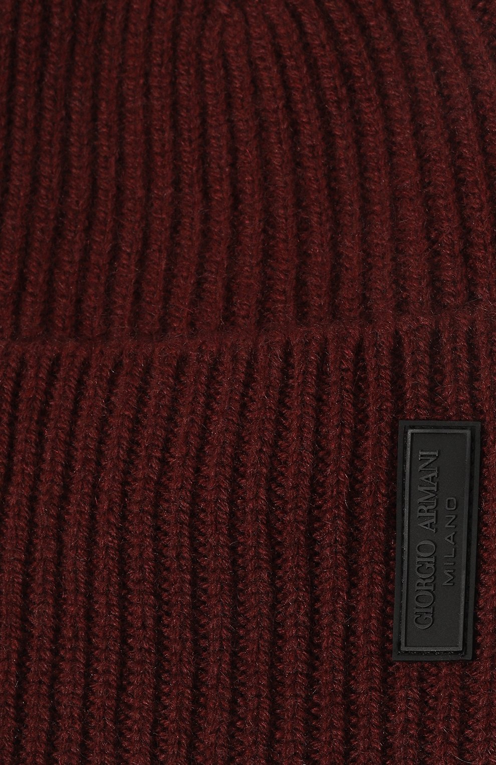 Мужская кашемировая шапка GIORGIO ARMANI бордового цвета, арт. 747303/1A505 | Фото 3 (Материал: Текстиль, Кашемир, Шерсть; Кросс-КТ: Трикотаж; Материал сплава: Проставлено; Нос: Не проставлено)