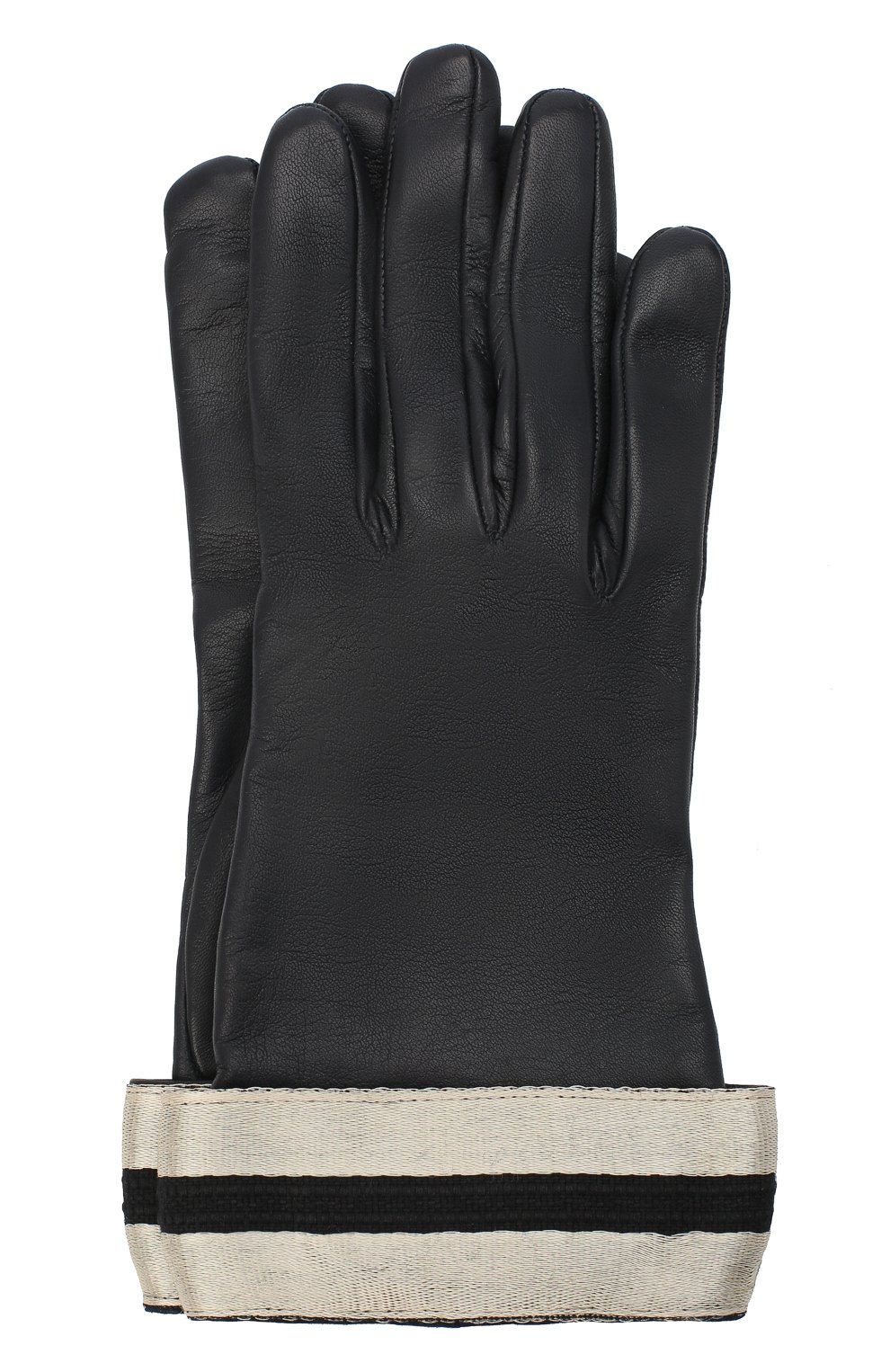 Женские кожаные перчатки GIORGIO ARMANI темно-синего цвета, арт. 794212/0A212 | Фото 1 (Материал: Натуральная кожа)